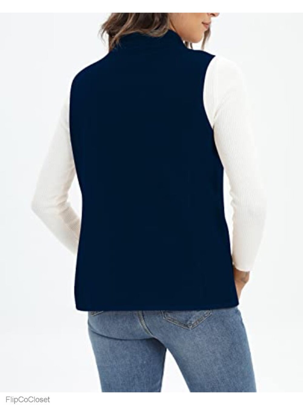 Women's Fleece Vest with 6 Pockets Lightweight Daily Wear - Picture 5 of 6